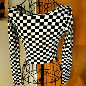 Checkered crop top